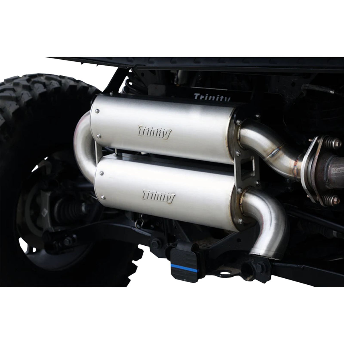 Trinity Racing Quiet Slip-On Muffler - Stainless Steel - Dual for Xpedition [MPN: TR-4191S]_2069689