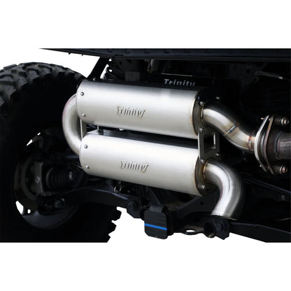 Trinity Racing Quiet Slip-On Muffler - Stainless Steel - Dual for Xpedition [MPN: TR-4191S]_2069689