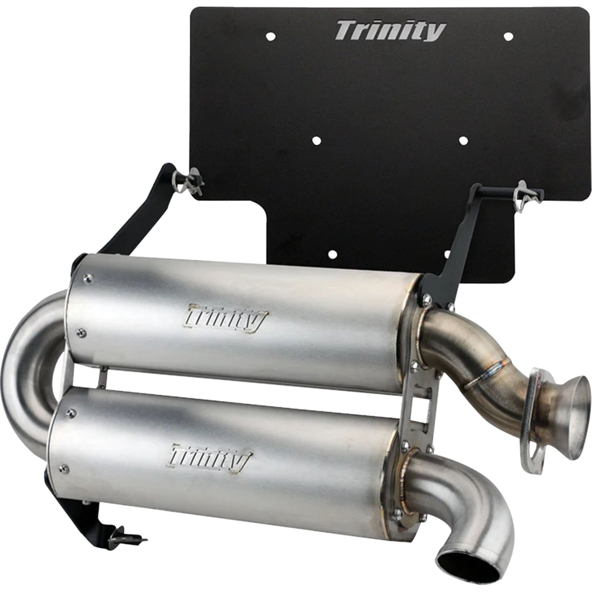 Trinity Racing Quiet Slip-On Muffler - Stainless Steel - Dual for Xpedition [MPN: TR-4191S]_2069688