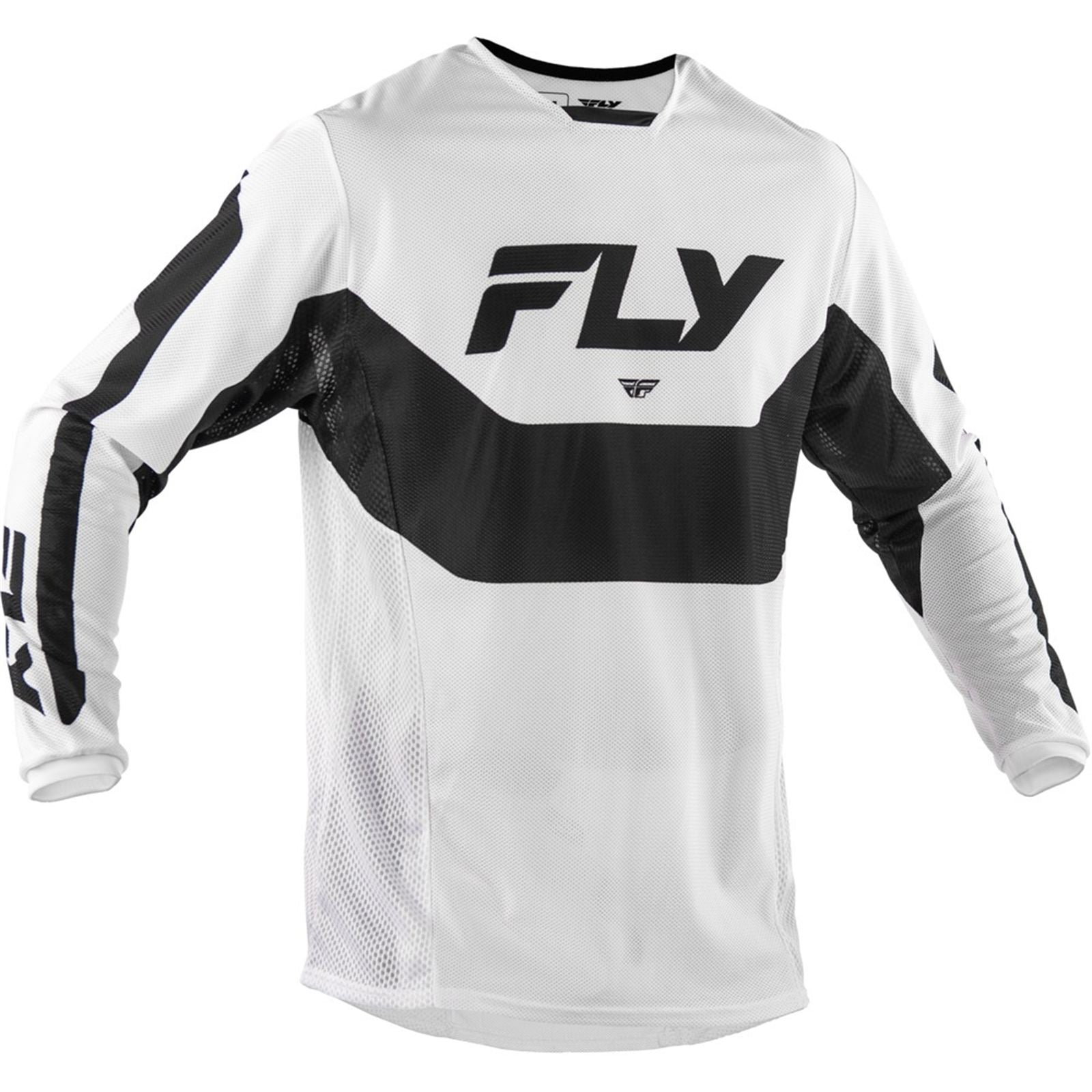 FLY Racing Kinetic Mesh Jersey - White/Black_2085855