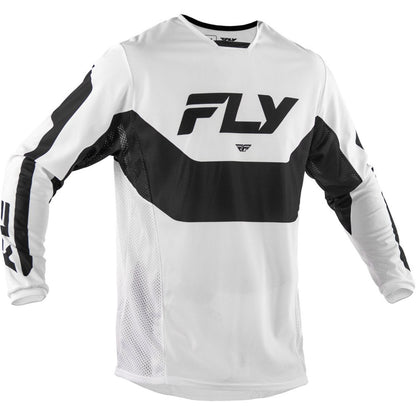FLY Racing Kinetic Mesh Jersey - White/Black_2085855
