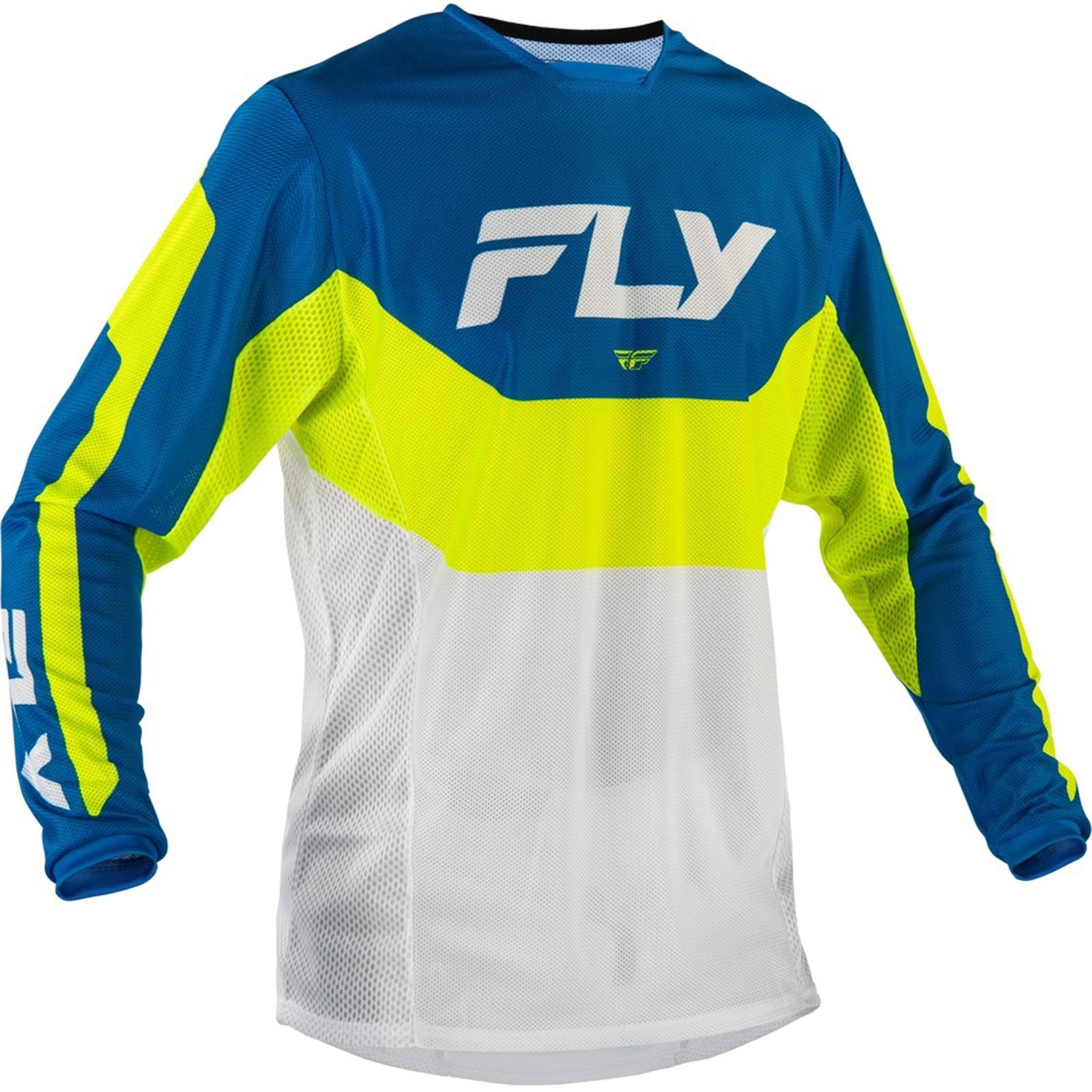 FLY Racing Kinetic Mesh Jersey - Blue/White/Hi-Vis_2085864