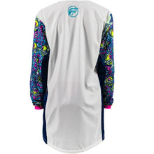 FLY Racing Youth Kinetic Mesh Mutant Jersey - White/Blue/Multi_2085950