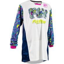 FLY Racing Youth Kinetic Mesh Mutant Jersey - White/Blue/Multi_2085933