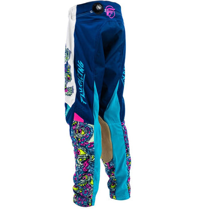 FLY Racing Youth Kinetic Mutant Mesh Pants - White/Blue/Multi_2086029