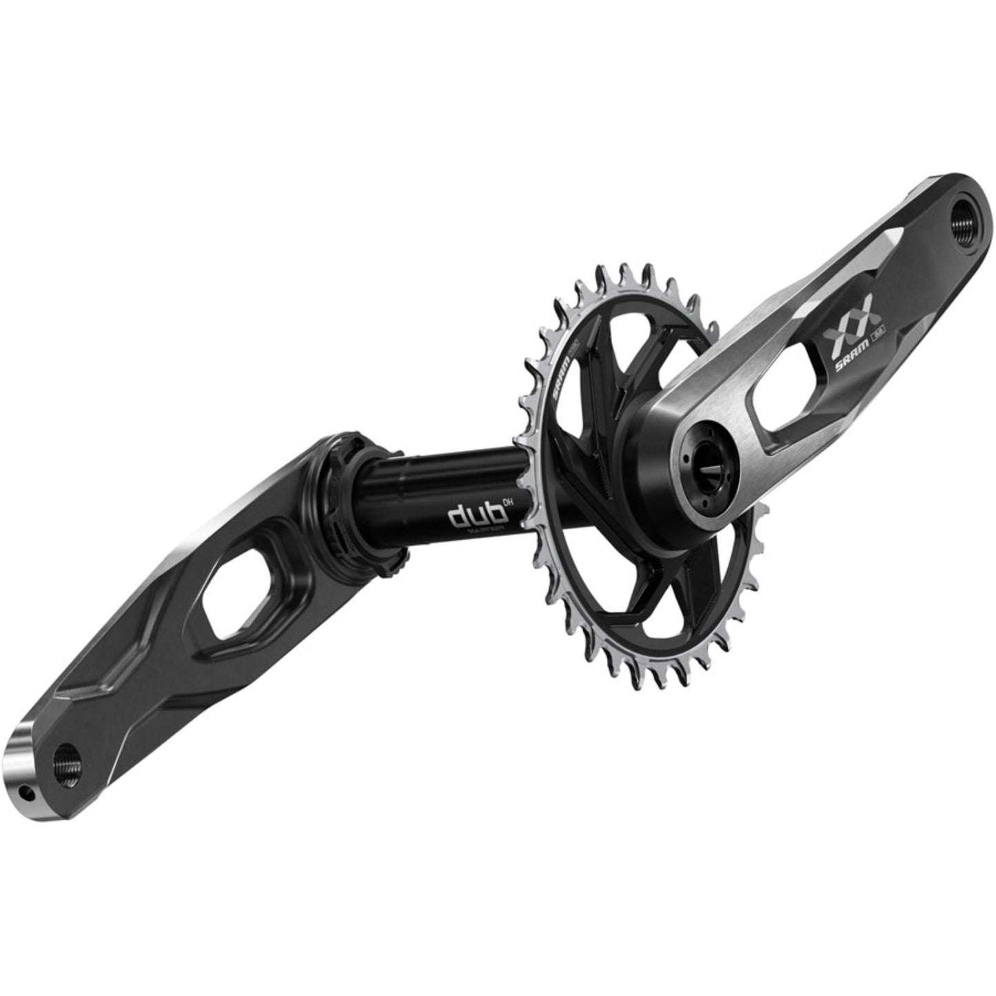 SRAM XX Downhill T-Type Crankset - 165mm, 7-Speed, Black [MPN: 00.6118.757.004]_2085300