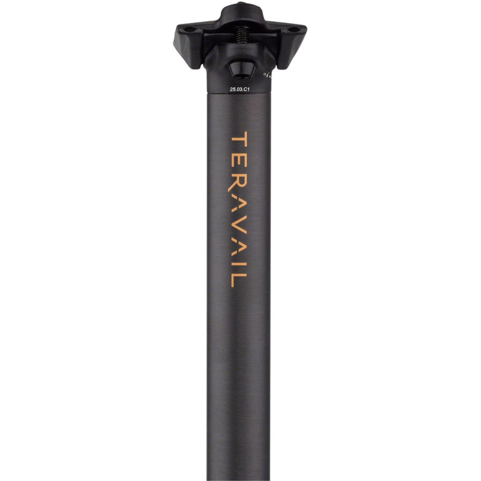 Teravail Stratum Carbon Seatpost - 27.2 x 400mm, 18mm Offset, Black [MPN: 19-000574]_2085721
