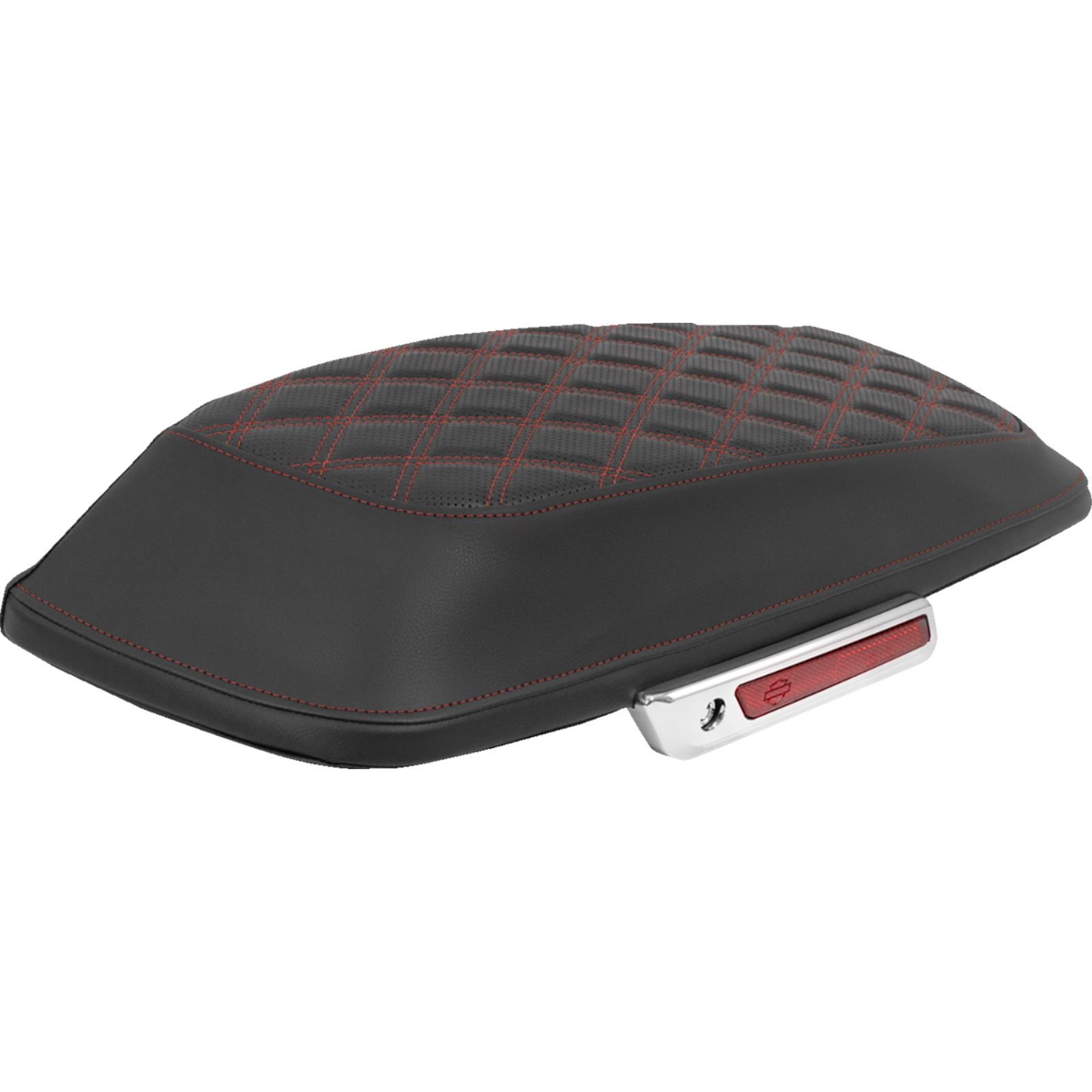 Saddlemen Saddlebag Lid Covers - Lattice - Red Stitch for FLH/FLT '14-'25 [MPN: L870-14-18404]_2089746