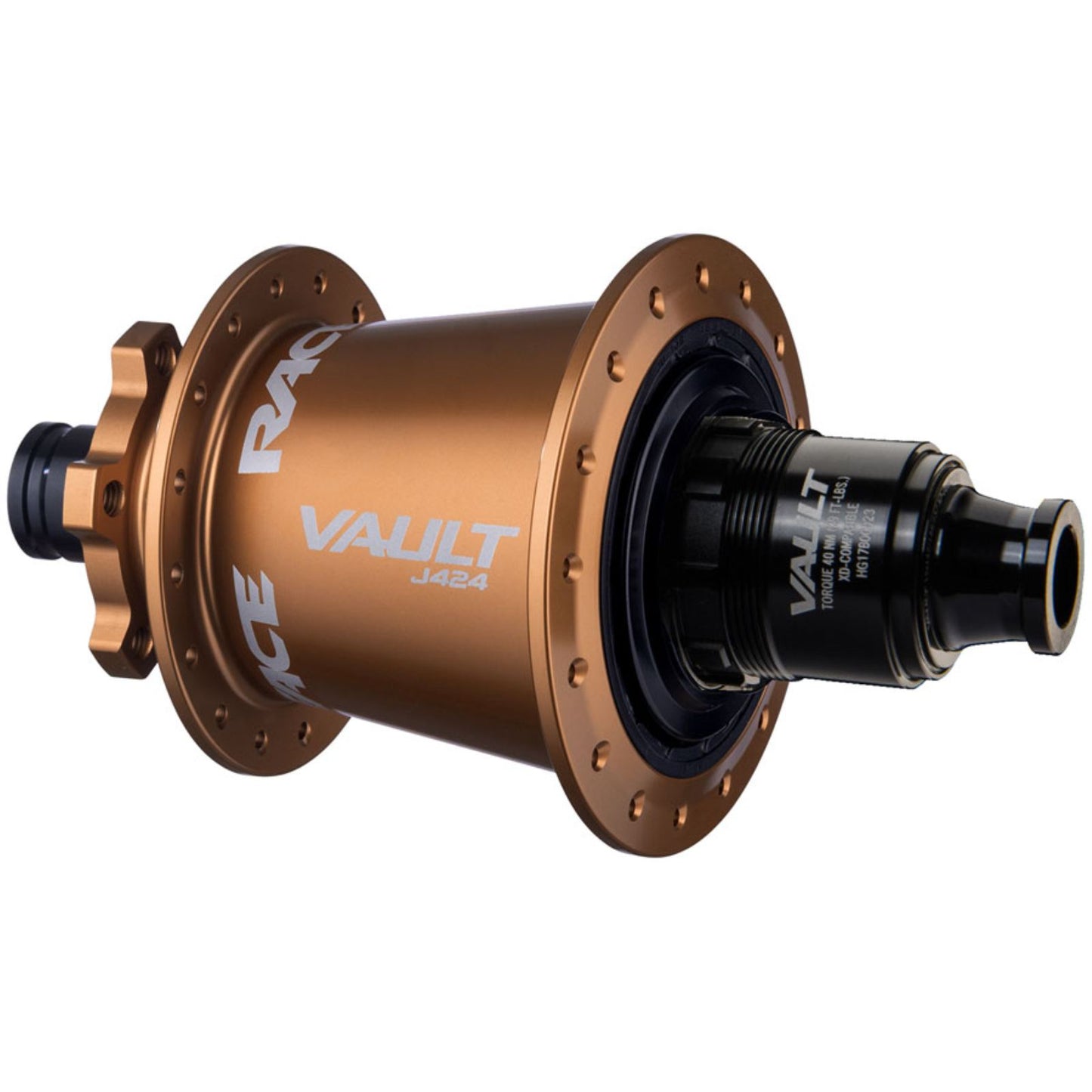 Race Face Vault J-Bend 424 Rear Hub 12 x 148mm, 6-Bolt, XD, Kashmoney Gold, 32H [MPN: 945-00-003]_2091246