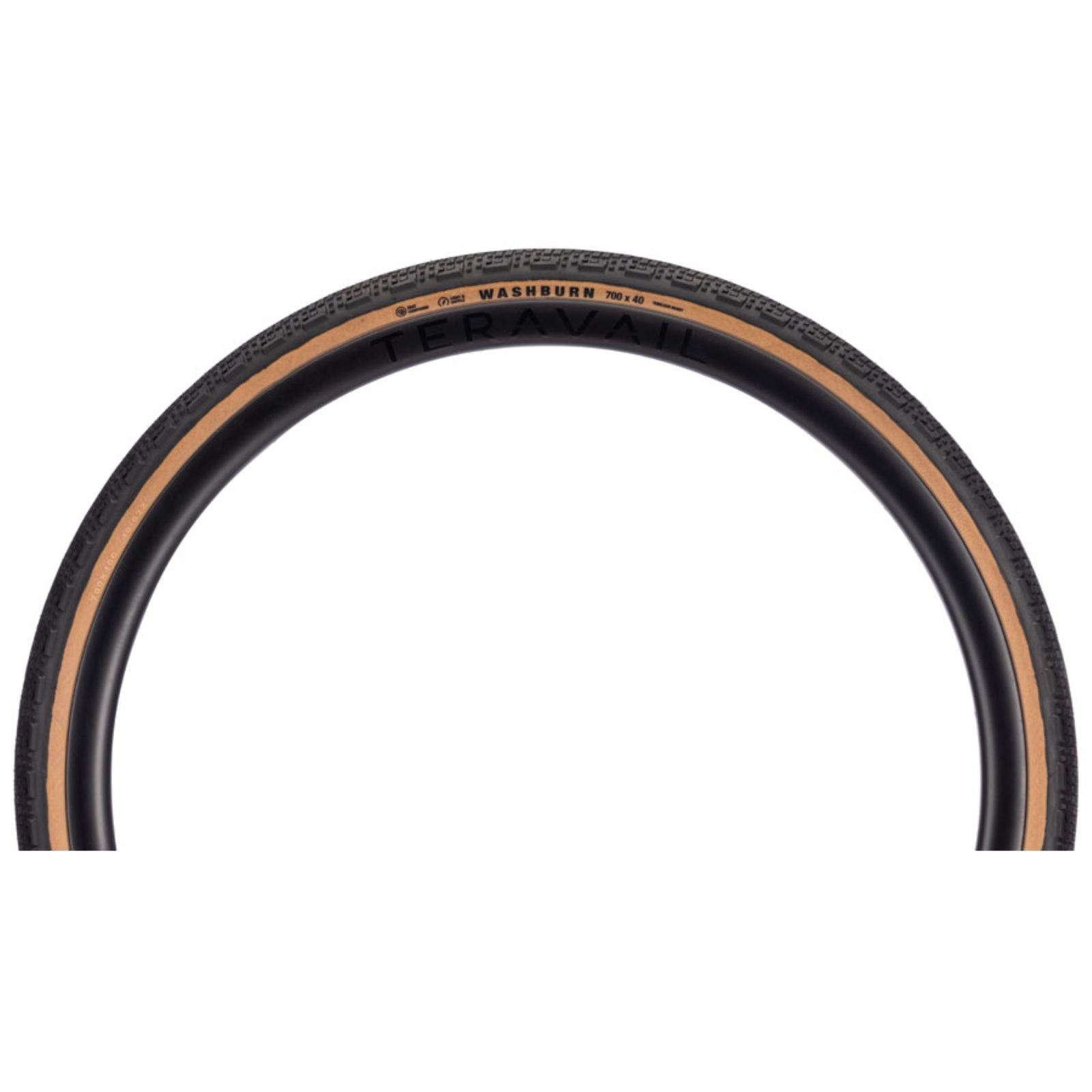 Teravail Washburn Tire - 700 x 40, Tubeless, Folding, Tan, Light and Supple [MPN: 19-000760]_2094184