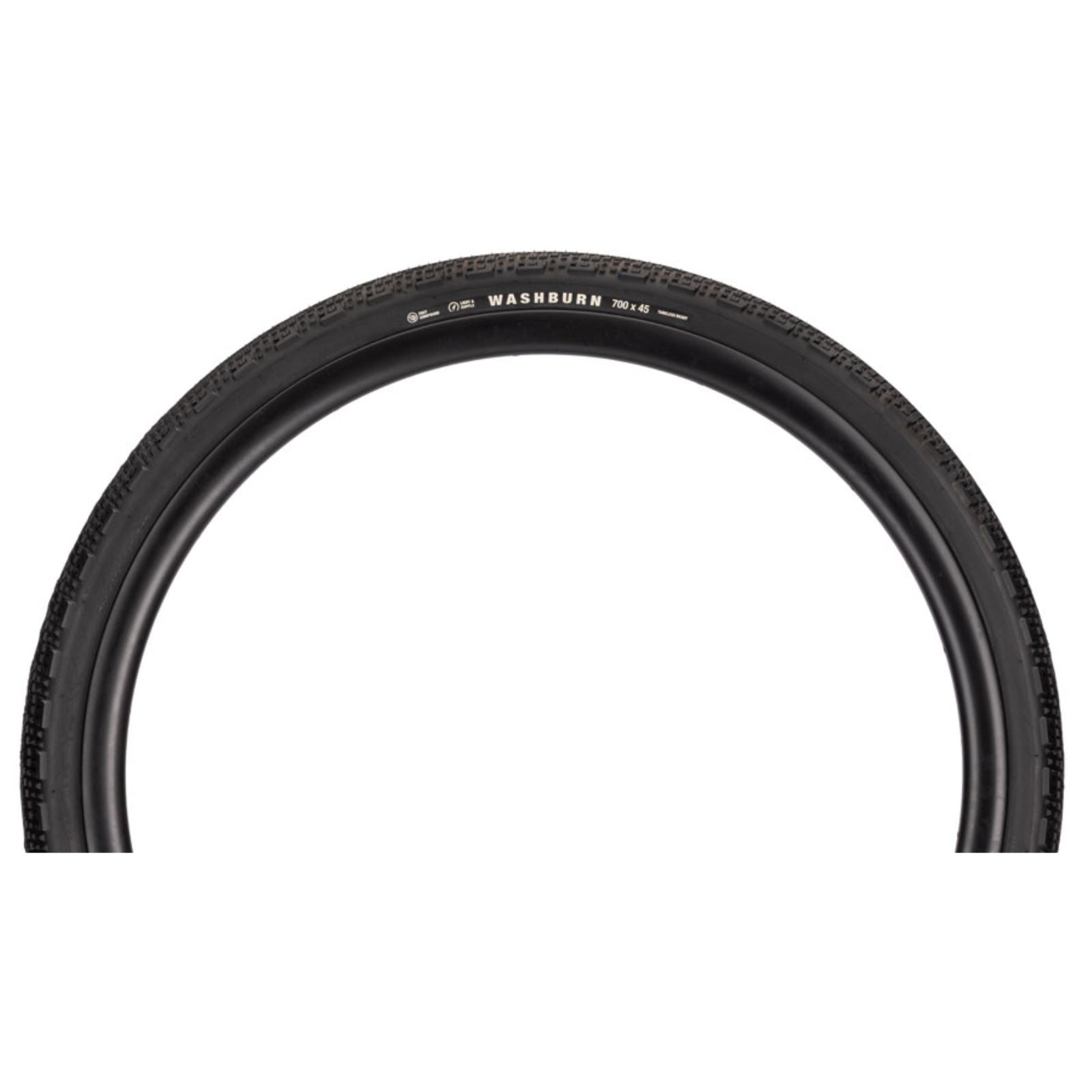 Teravail Washburn Tire - 700 x 45, Tubeless, Folding, Black, Light and Supple [MPN: 19-000765]_2094187
