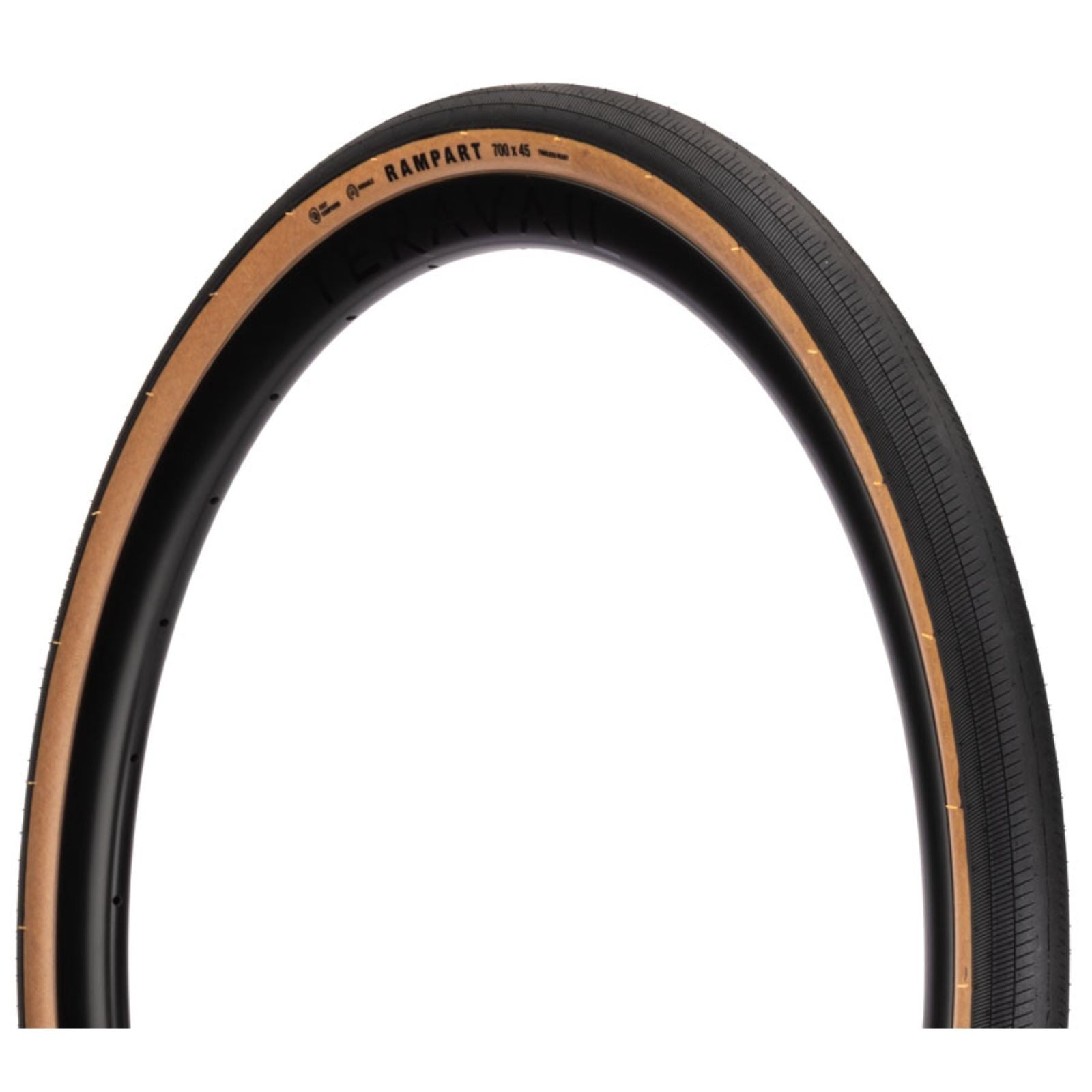 Teravail Rampart Tire - 700x40, Tubeless, Folding, Tan, Durable, Fast Compound [MPN: 19-000740]_2094173