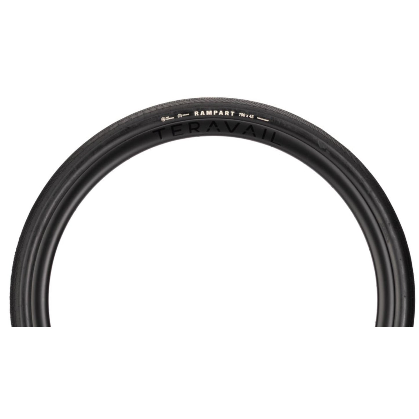 Teravail Rampart Tire 700x45, Tubeless, Folding, Black, Durable, Fast Compound [MPN: 19-000745]_2094171