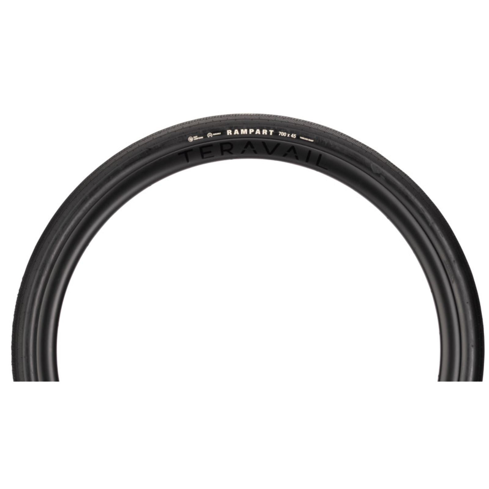 Teravail Rampart Tire 700x45, Tubeless, Folding, Black, Durable, Fast Compound [MPN: 19-000745]_2094171