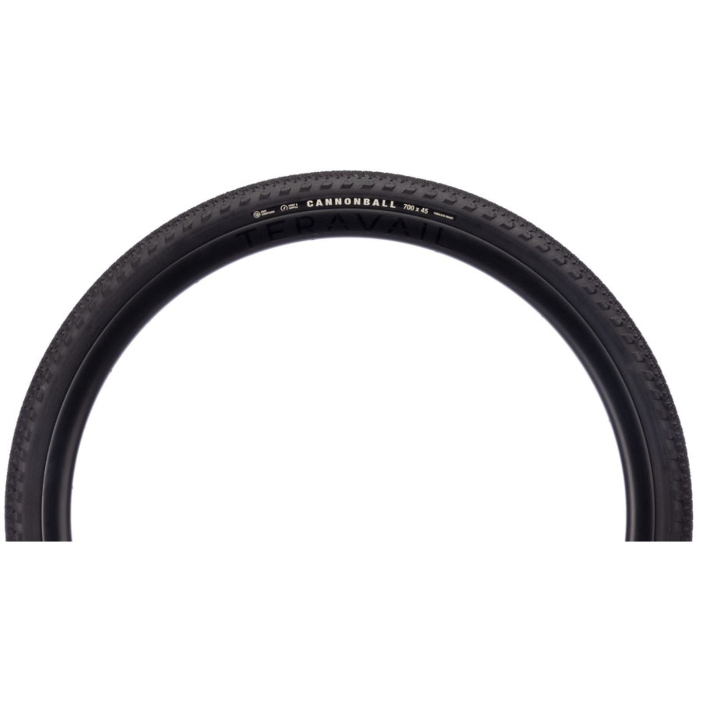 Teravail Cannonball Tire - 700 x 45, Tubeless, Folding, Black, Durable [MPN: 19-000785]_2094145