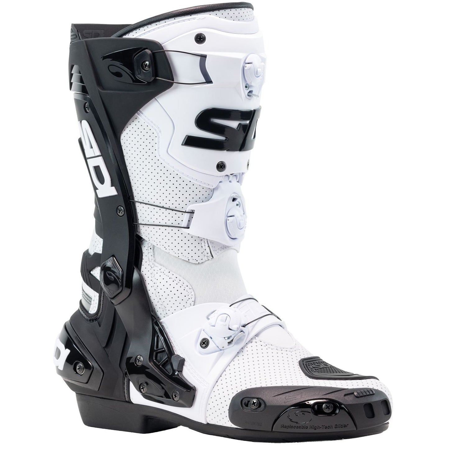 Sidi - Powersports Rex Air Motorcycle Boots - White/Black_2094643