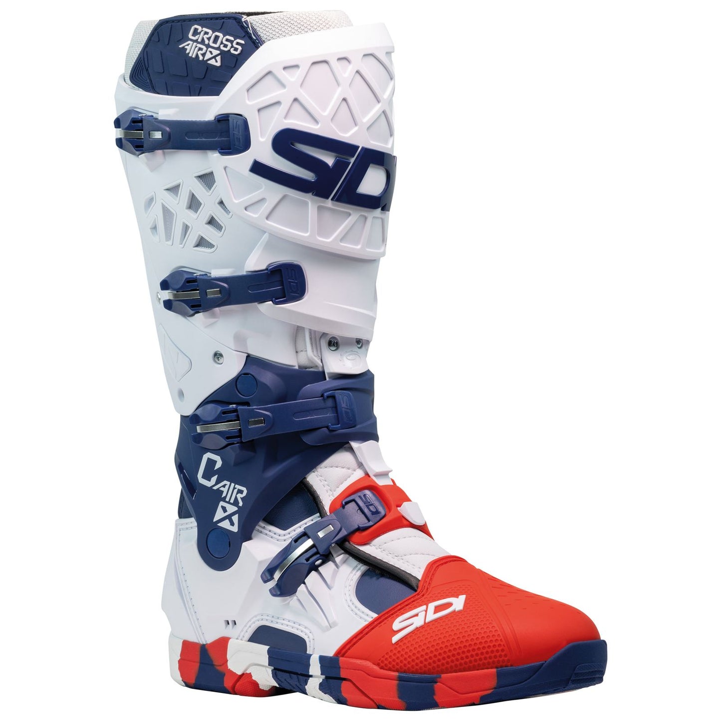Sidi - Powersports Crossair X Off-Road Boots - White/Navy/Red_2094663