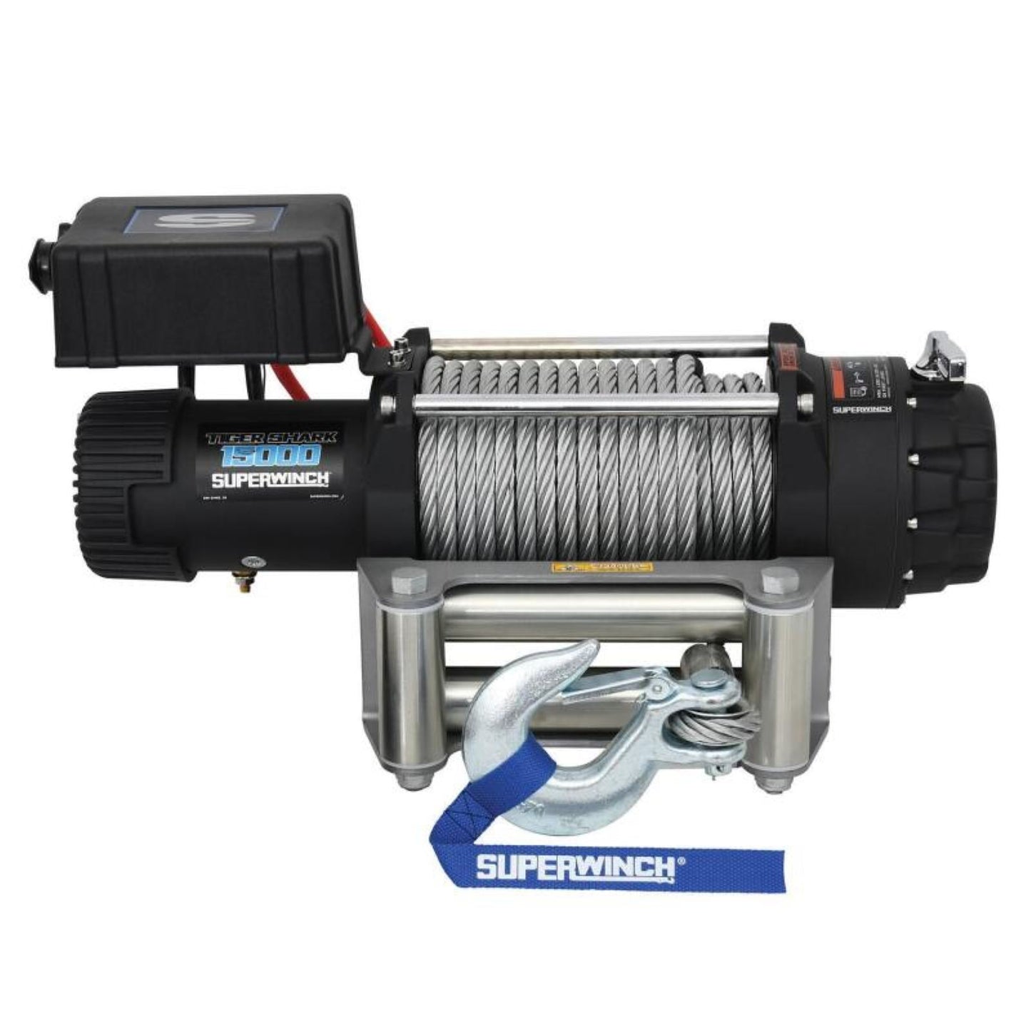 Super Winch 15000 LBS 12V DC 7/16" x 82' Wire Rope Tiger Shark 11500 Winch [MPN: 1515000]_2094436