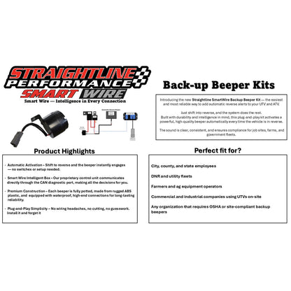 Straightline Performance Automatic Backup Beeper Kit fits Polaris [MPN: 287-121]_2234552