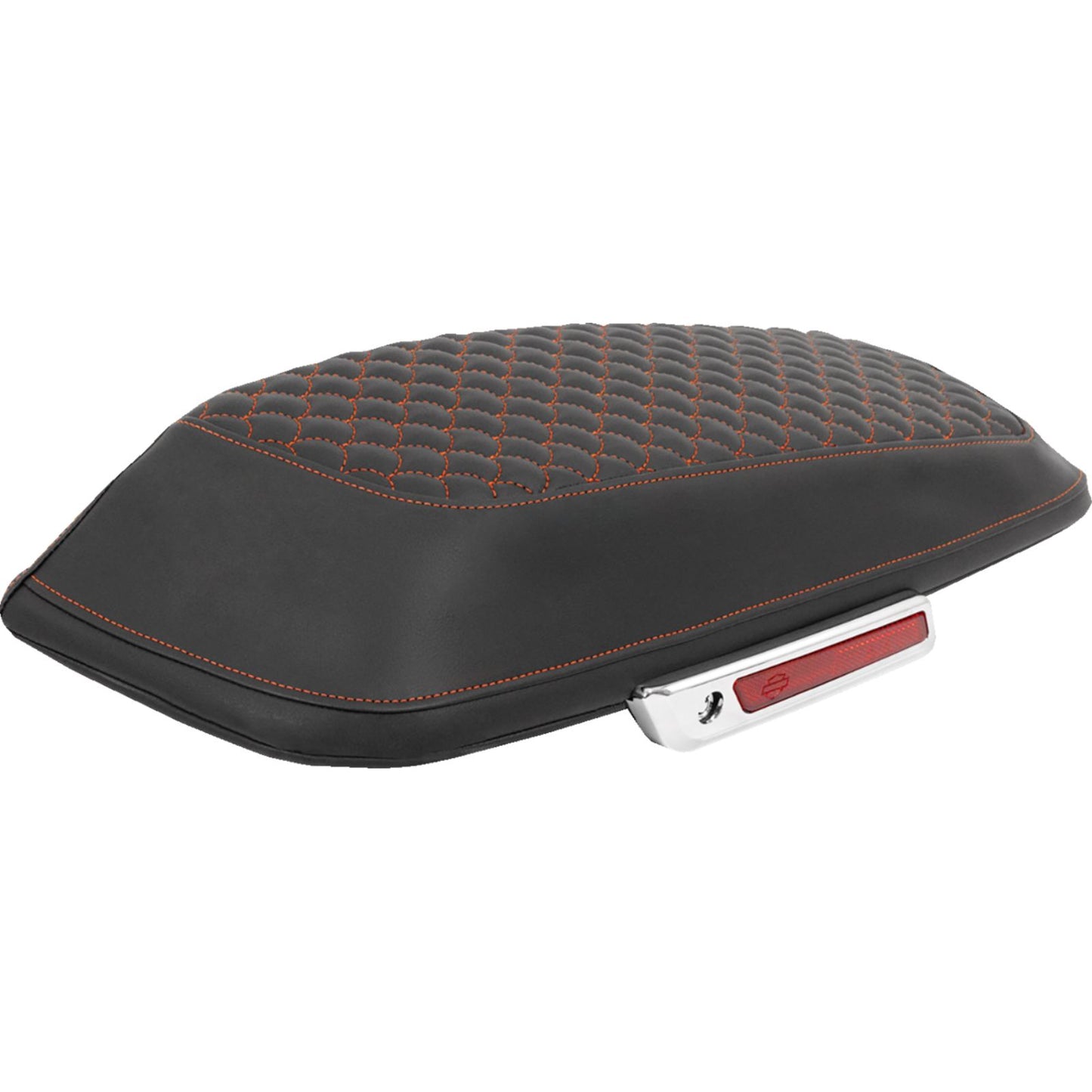 Saddlemen Saddlebag Lid Covers - Dragon Scale Orange Stitch FLH/FLT '14-'25 [MPN: L870-14-20903]_2095538