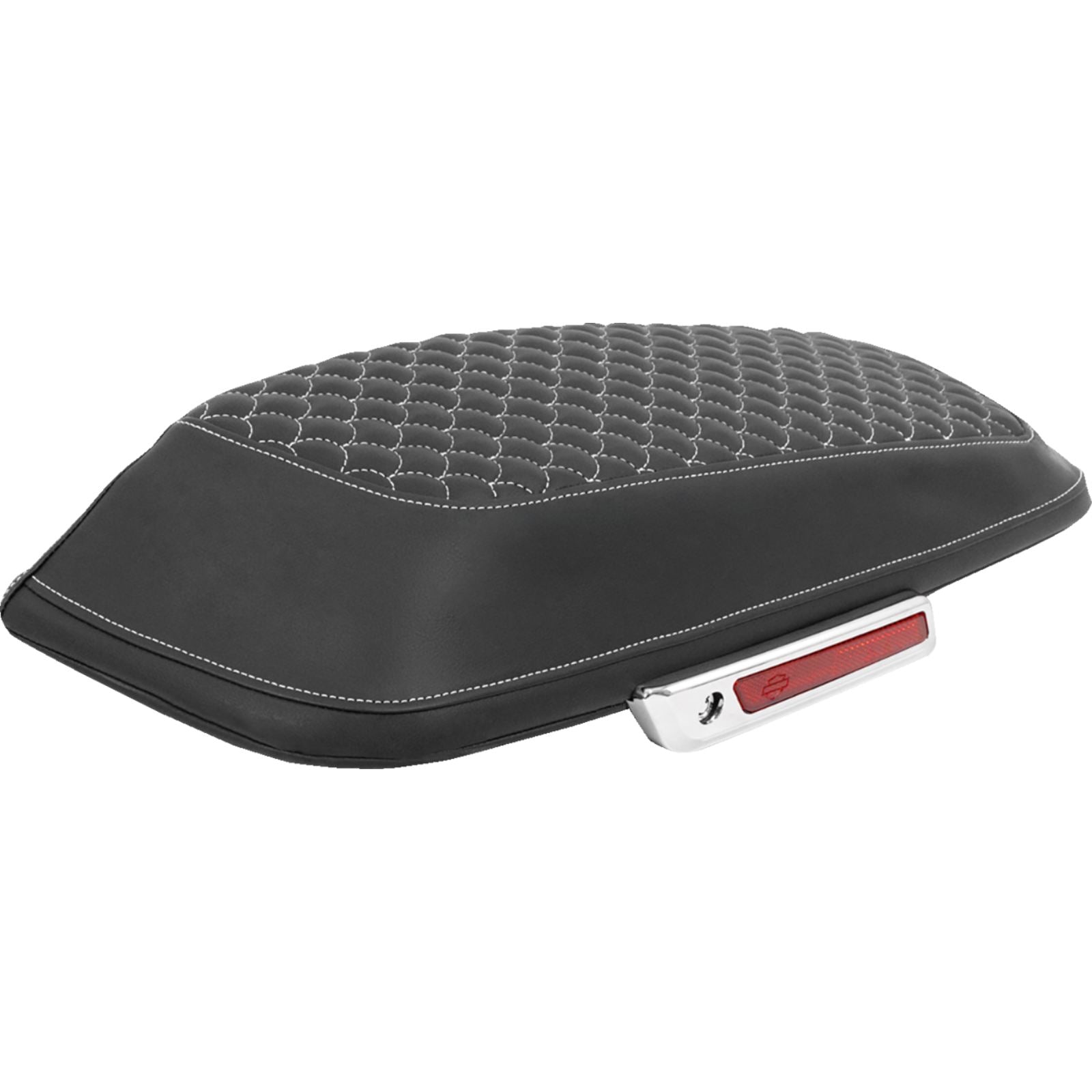 Saddlemen Saddlebag Lid Covers - Dragon Scale White Stitch - FLH/FLT '14-'25 [MPN: L870-14-20906]_2095573