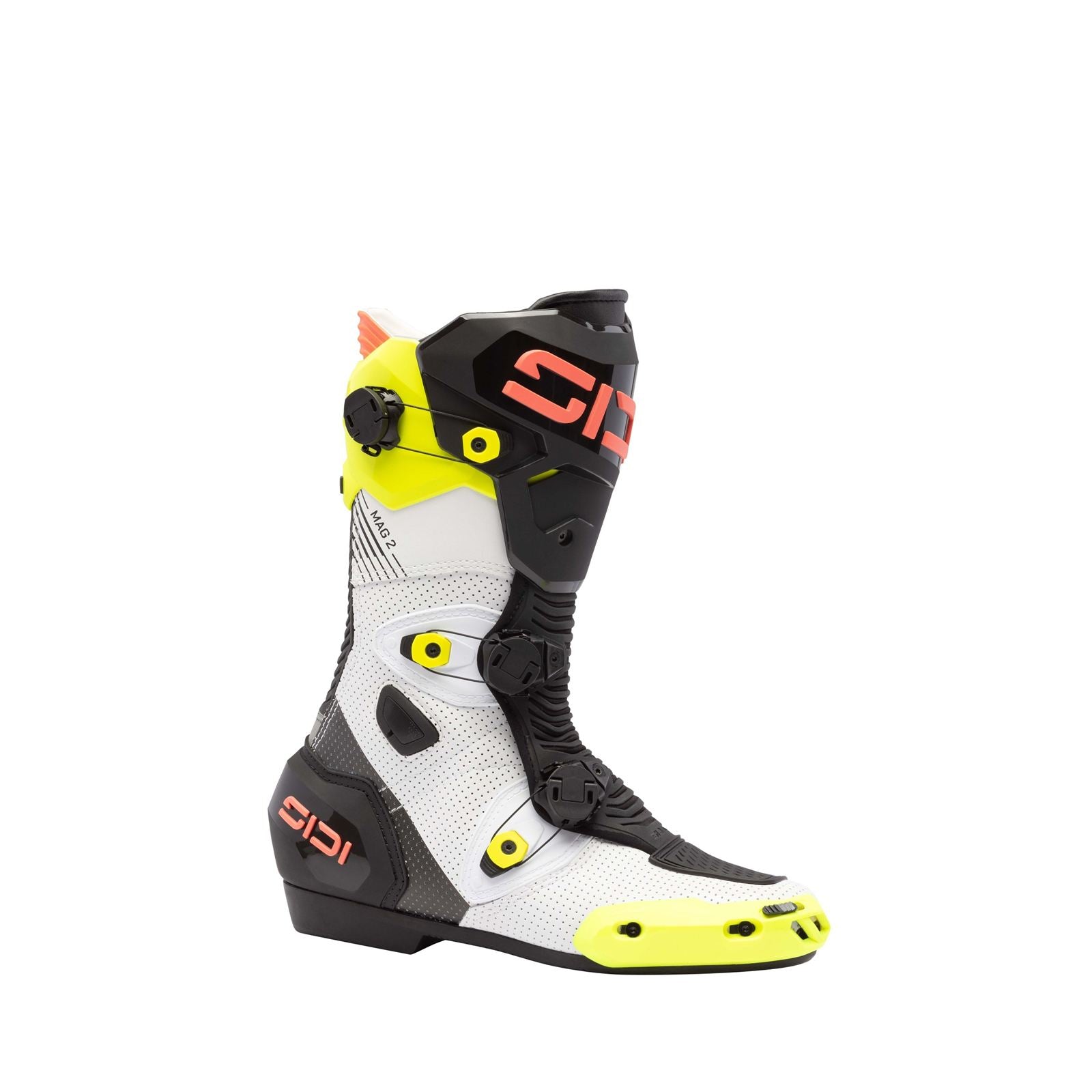 Sidi - Powersports MAG-2 Air Boots - Fluo Yellow/Fluo Coral_2100038