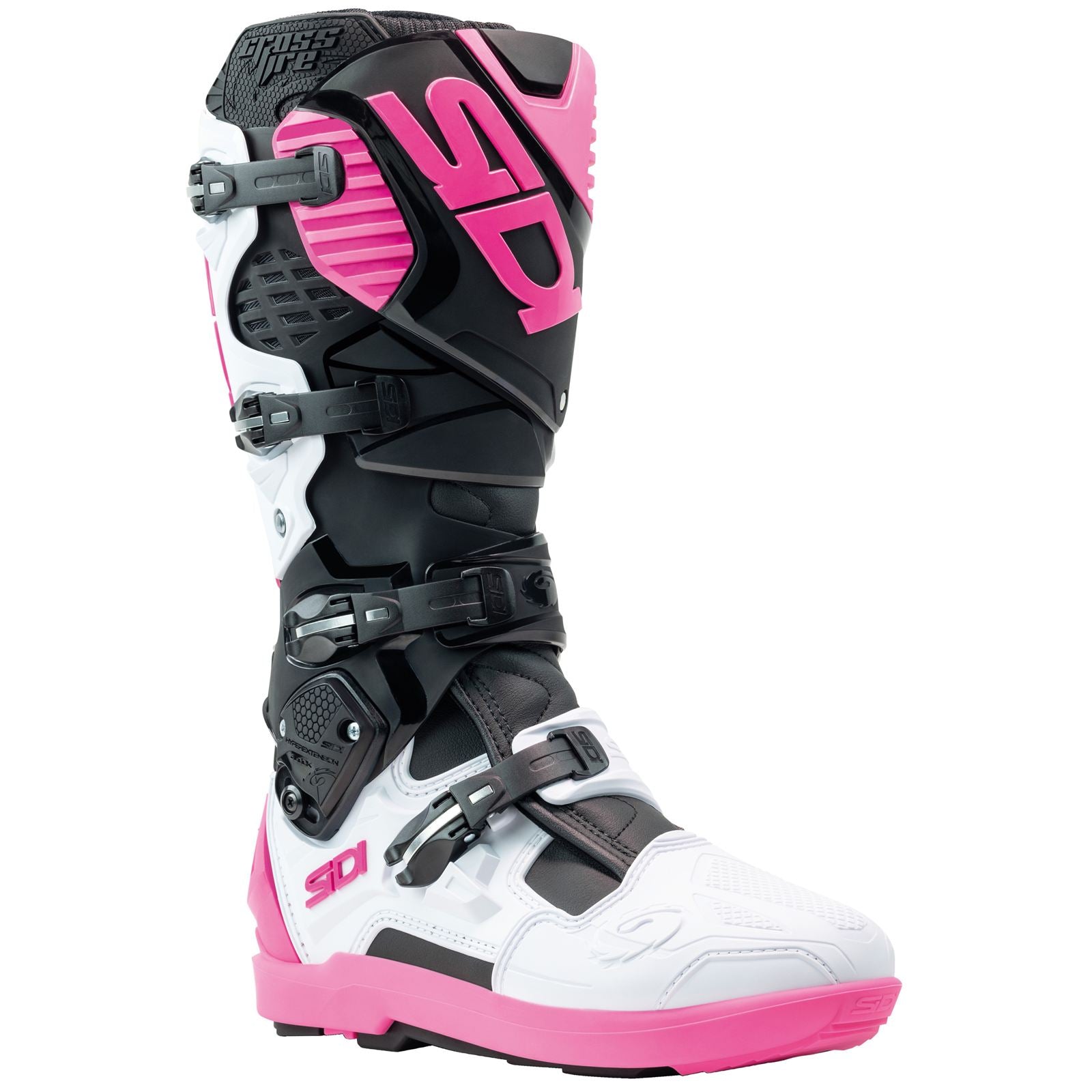 Sidi - Powersports Crossfire 3 SRS Boots - Black/White/Pink_2100105