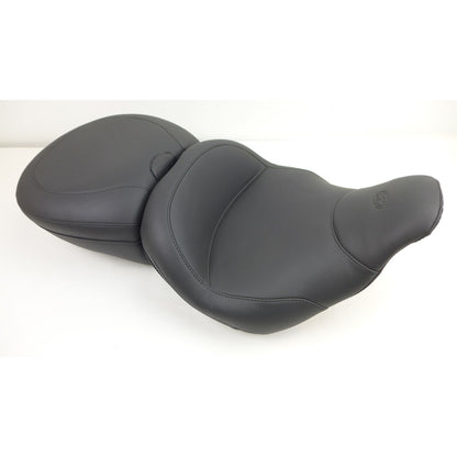 Mustang Motorcycle Products Lowdown Seat with Driver Backrest - Plain OPEN BOX [MPN: 79703]_2098472