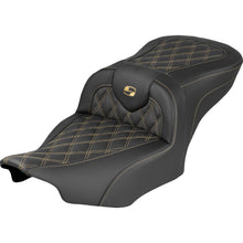 Saddlemen RoadSofa™ Seat - Lattice Stitch - Gold Stitch for FLH/FLT '23-'25 [MPN: 823-07-18207]_2097771
