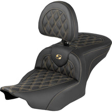 Saddlemen RoadSofa™ Seat - Lattice Stitch - Gold Stitch for FLH/FLT '23-'25 [MPN: 823-07-182B7]_2097722