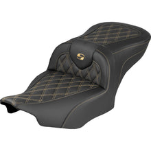 Saddlemen Extended Reach RoadSofa™ Seat Lattice/Gold Stitch - FLH/FLT '23-'25 [MPN: 823-07-18407]_2097776