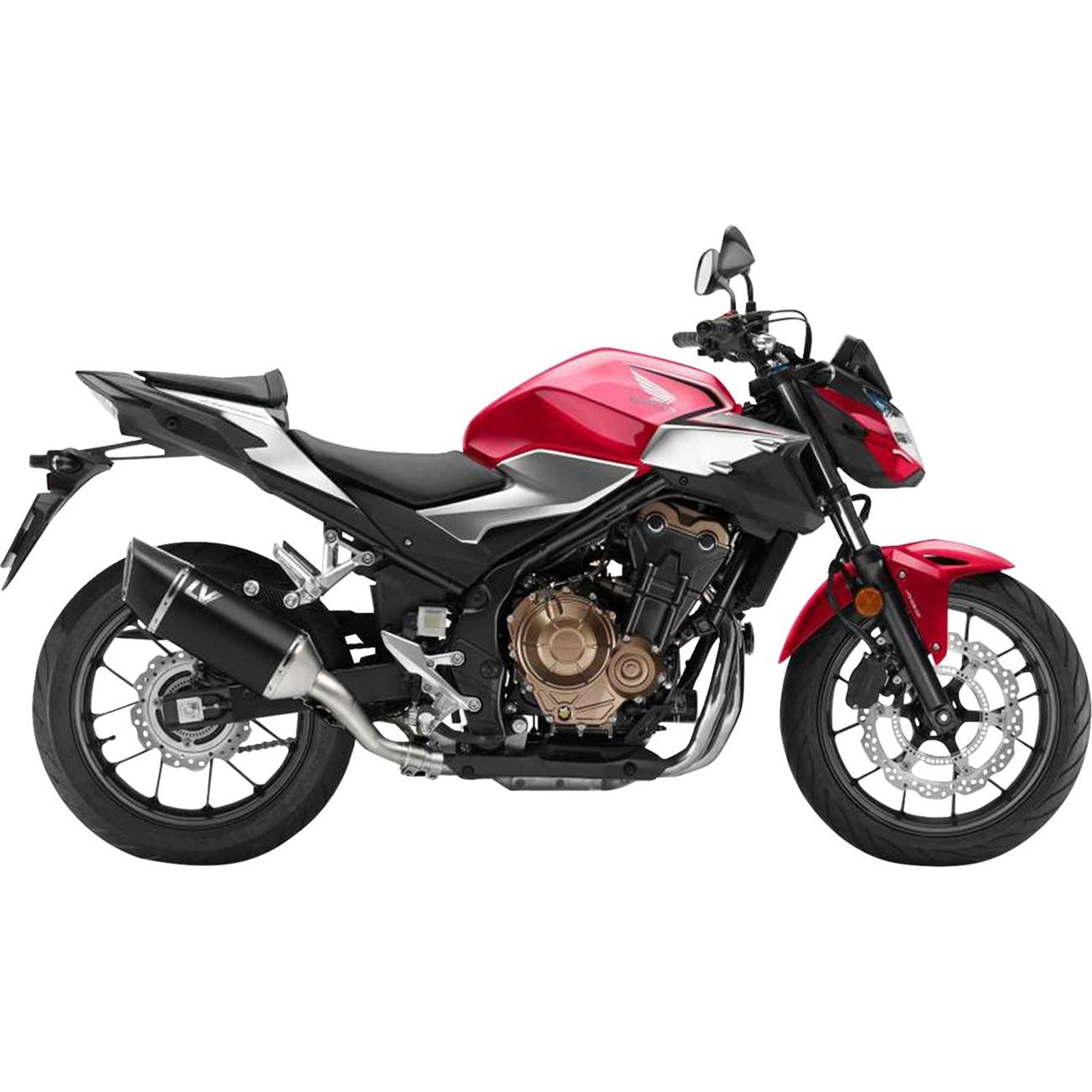 LeoVince LV-14 R Slip-On Muffler - Black for CB/CBR 500 F/R/X [MPN: 15 ...