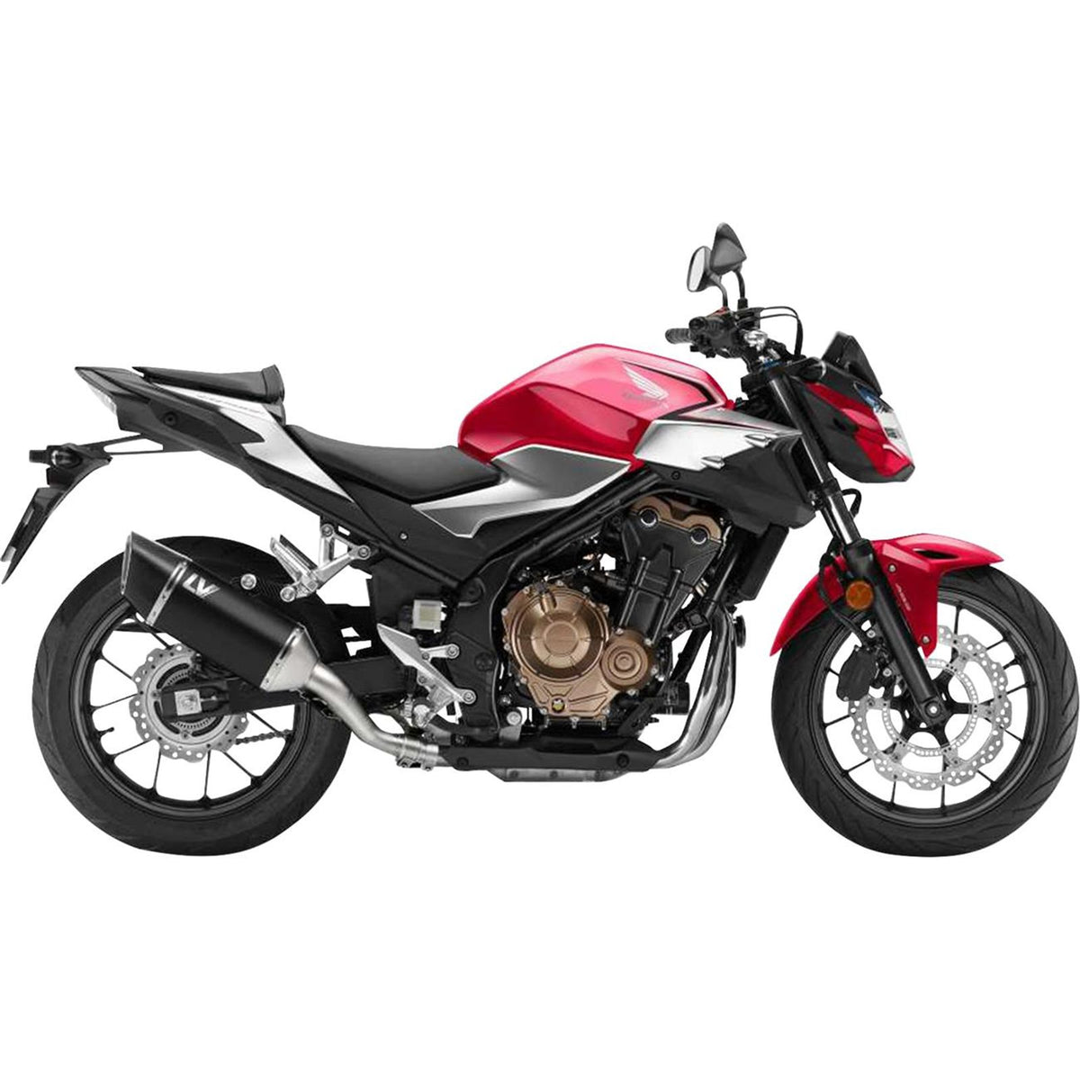 LeoVince LV-14 R Slip-On Muffler - Black for CB/CBR 500 F/R/X [MPN: 15634BU]_2104357
