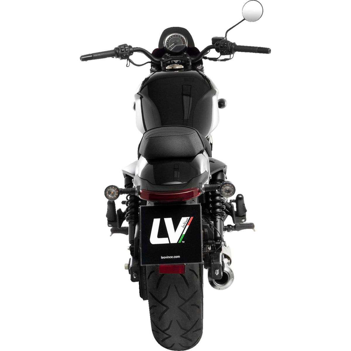 LeoVince Classic Racer Slip-On Muffler - Black for Claibro 700 [MPN: 15012BU]_2097782