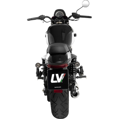 LeoVince Classic Racer Slip-On Muffler - Black for Claibro 700 [MPN: 15012BU]_2097782