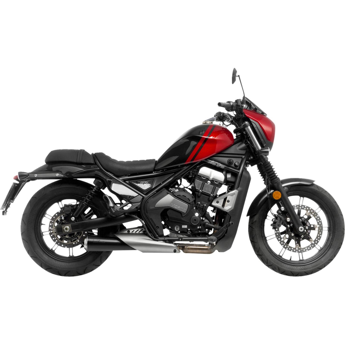 LeoVince Classic Racer Slip-On Muffler - Black for Claibro 700 [MPN: 15012BU]_2097798