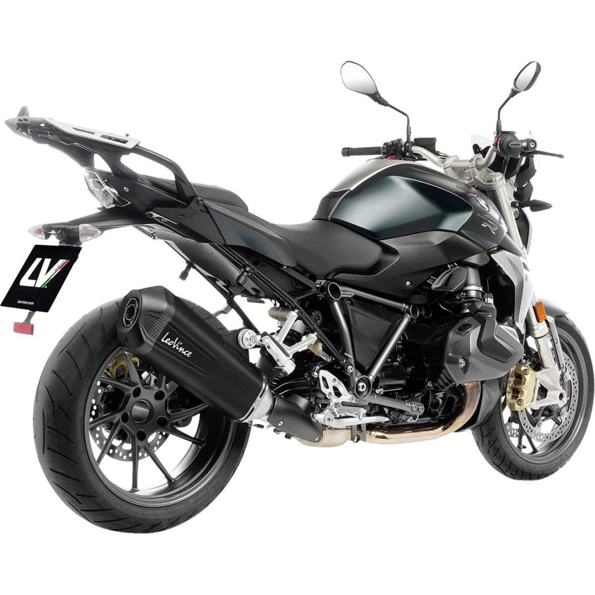 LeoVince LV-12 R Slip-On Muffler - Black Stainless Steel for R 1250 R/RS [MPN: 15313BU]_2097705