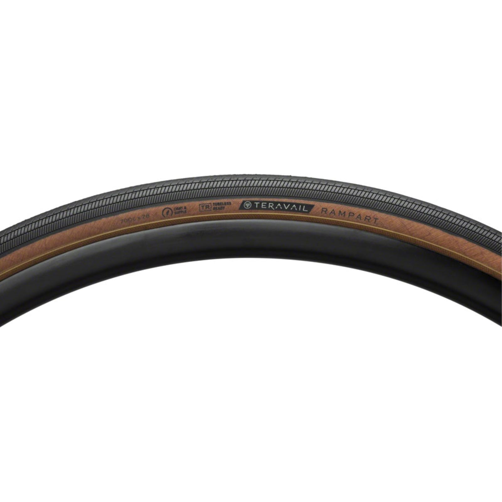 Teravail Rampart Tire - 700 x 28, Tubeless, Folding, Tan, Light and Supple [MPN: 19-000036]_2097884