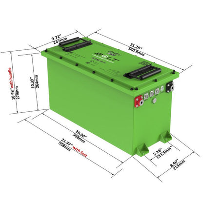 Bolt Energy USA 51V 105AH Battery - Thin - Heated - Pro Accessory Kit fits Navitas/EZGO/Evolution/Bad Boy [MPN: 33-116]_2759118