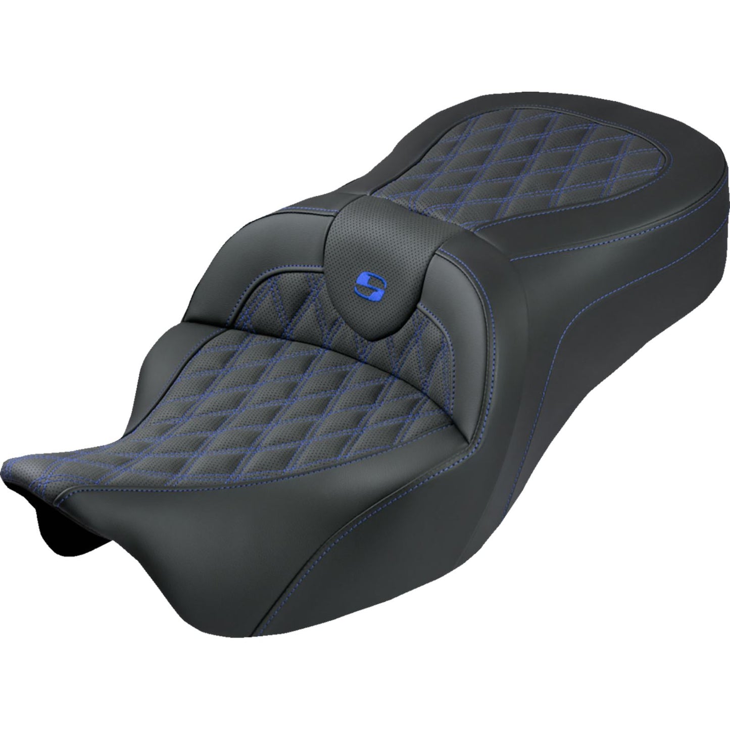 Saddlemen Roadsofa™ King Seat - Lattice/Blue Stitch - FLH/FLT '08-'25 [MPN: 808-07B-182S01]_2103608