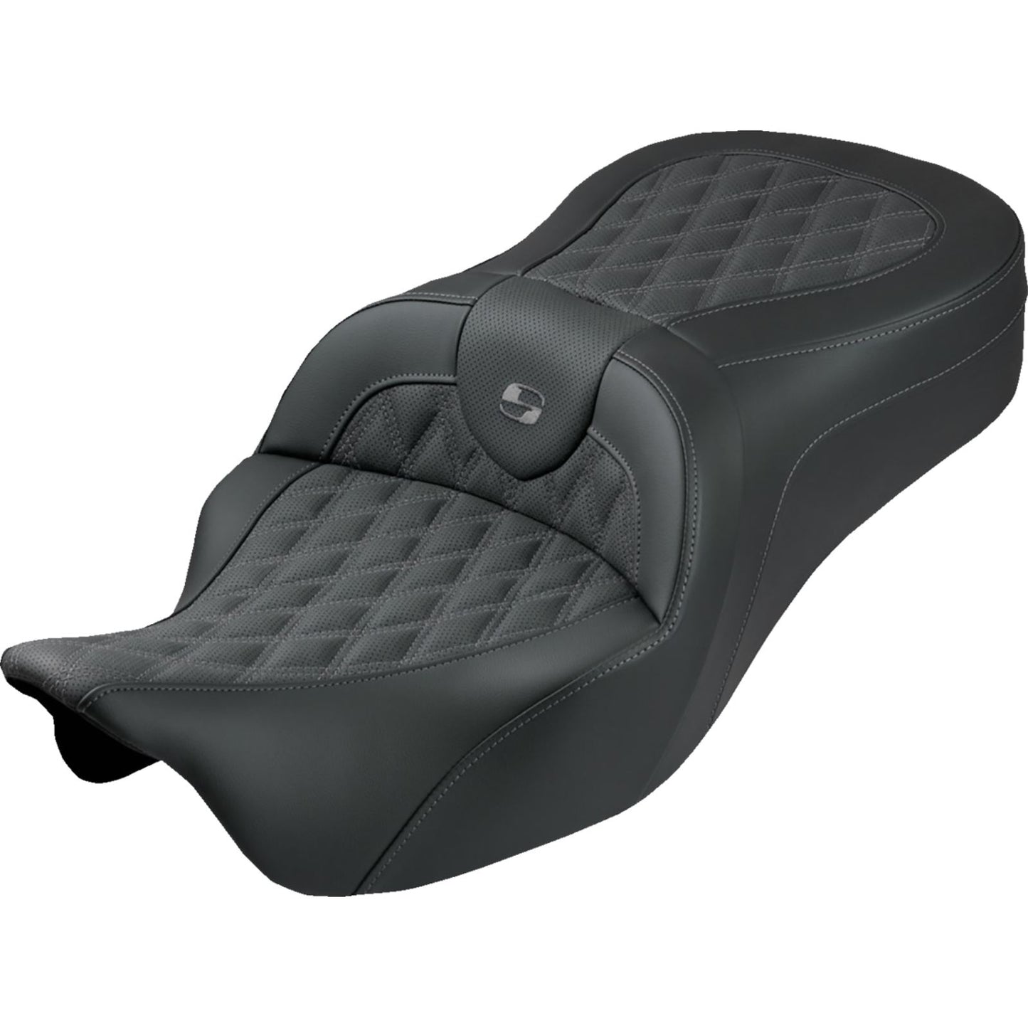 Saddlemen Roadsofa™ King Seat - Lattice/Gray Stitch - FLH/FLT '08-'25 [MPN: 808-07B-182S02]_2103729