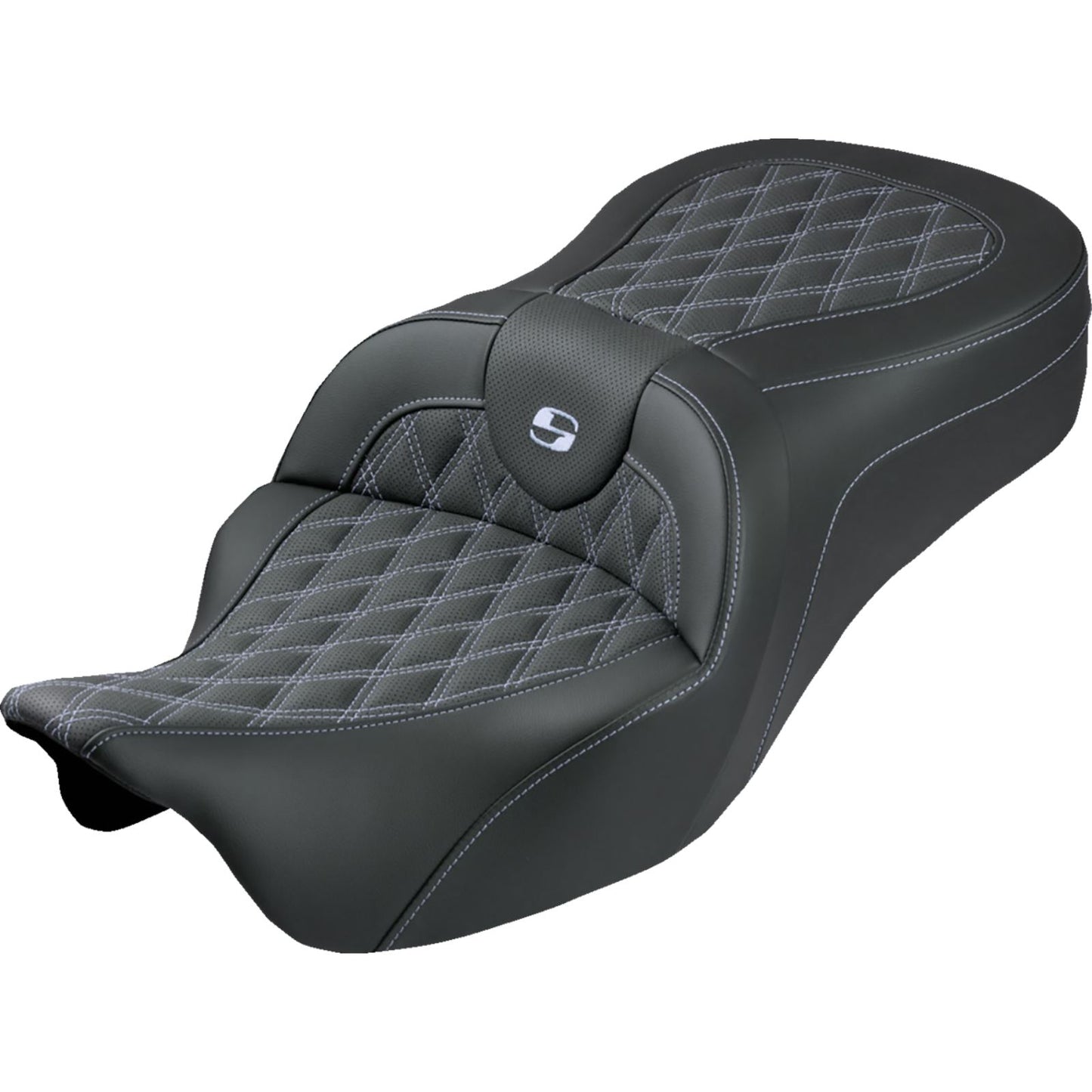 Saddlemen Roadsofa™ King Seat - Lattice/Silver Stitch - FLH/FLT '08-'25 [MPN: 808-07B-182S05]_2103806