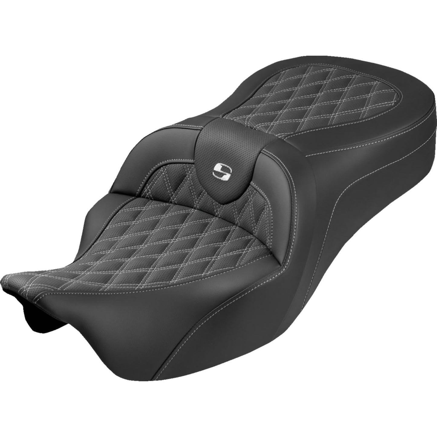 Saddlemen Roadsofa™ King Seat - Lattice/White Stitch - FLH/FLT '08-'25 [MPN: 808-07B-182S06]_2103659