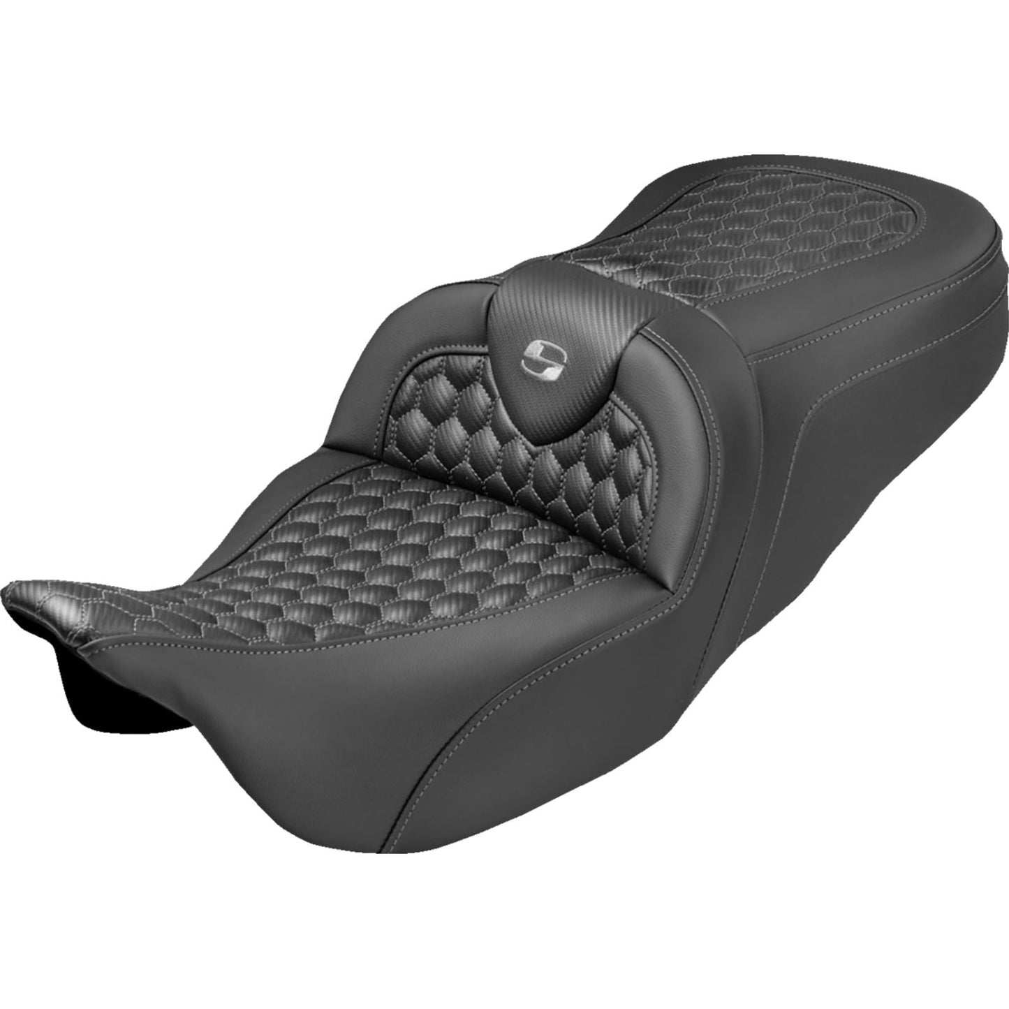 Saddlemen Extended Reach RoadSofa™ Seat - Gray Stitch for FLH/FLT '08-'25 [MPN: 808-07B-19002]_2103812