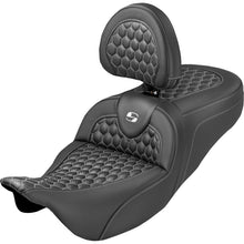 Saddlemen Extended Reach RoadSofa™ Seat - White Stitch for FLH/FLT '08-'25 [MPN: 808-07B-190B6]_2103579