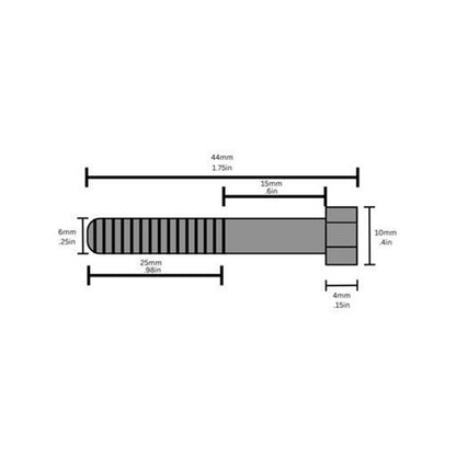 2FastMoto 1.75 In Partial Threaded Hex Bolt Screws - 50pk  [MPN: BH64OCR]_2109863