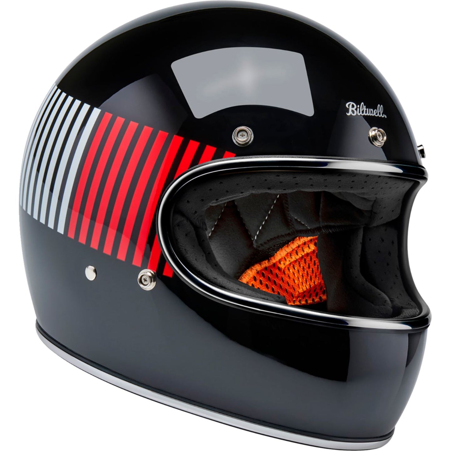 Biltwell Inc. Gringo Helmet - Raceflow - Black/Red/White/Blue_2114406