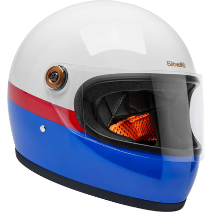 Biltwell Inc. Gringo S Helmet - Apex - White/Red/Blue_2113715