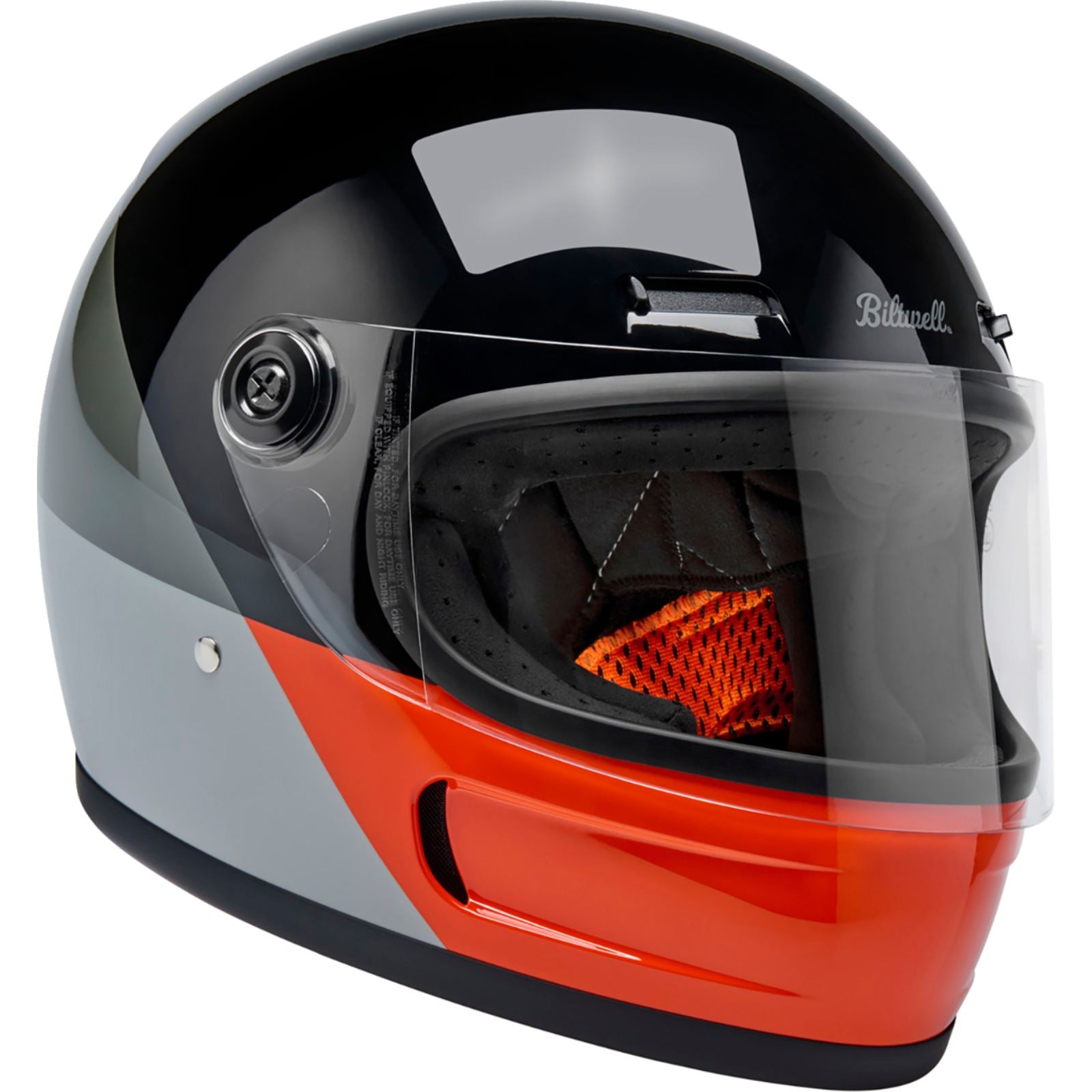 Biltwell Inc. Gringo SV Helmet - Intersection - Black/Orange/Gray_2113320