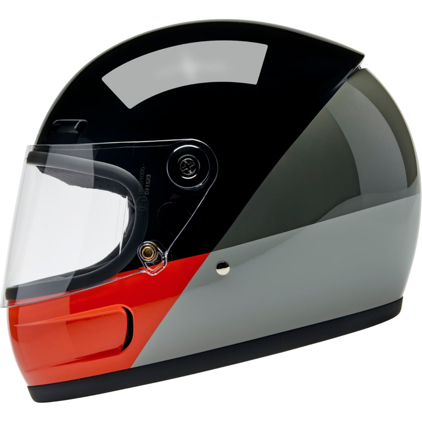 Biltwell Inc. Gringo SV Helmet - Intersection - Black/Orange/Gray_2113976